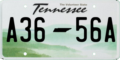 TN license plate A3656A