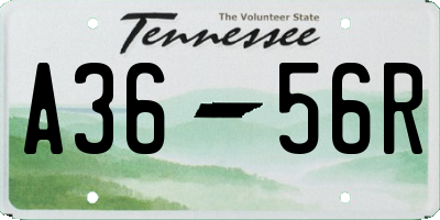 TN license plate A3656R