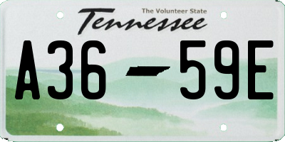 TN license plate A3659E