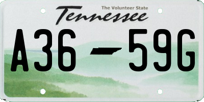 TN license plate A3659G