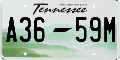 TN license plate A3659M