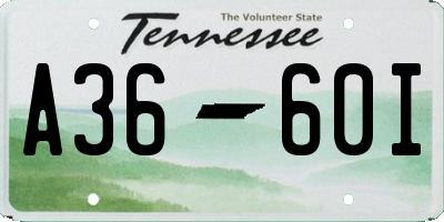 TN license plate A3660I