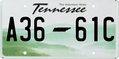 TN license plate A3661C