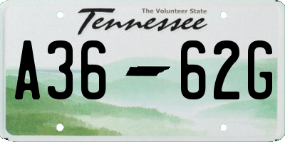 TN license plate A3662G