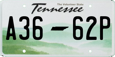 TN license plate A3662P