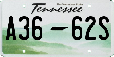 TN license plate A3662S