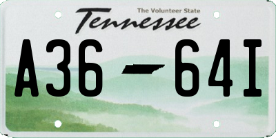 TN license plate A3664I