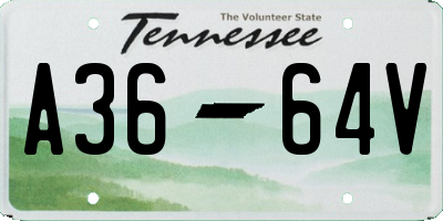 TN license plate A3664V