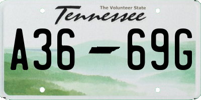 TN license plate A3669G