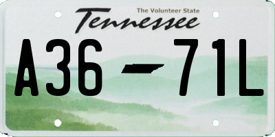 TN license plate A3671L