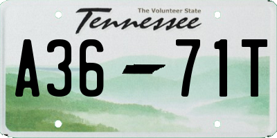 TN license plate A3671T