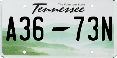 TN license plate A3673N