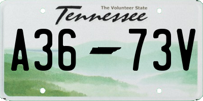 TN license plate A3673V