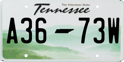 TN license plate A3673W