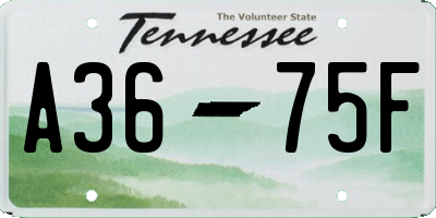 TN license plate A3675F