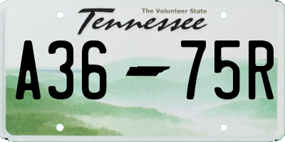 TN license plate A3675R