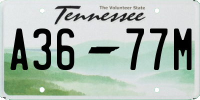 TN license plate A3677M