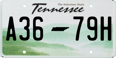 TN license plate A3679H