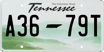 TN license plate A3679T
