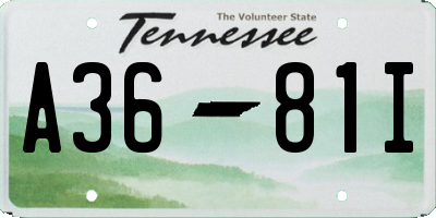 TN license plate A3681I