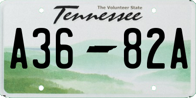 TN license plate A3682A