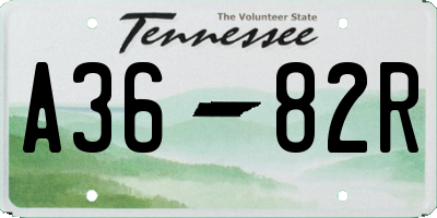 TN license plate A3682R