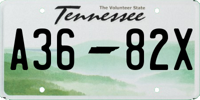 TN license plate A3682X