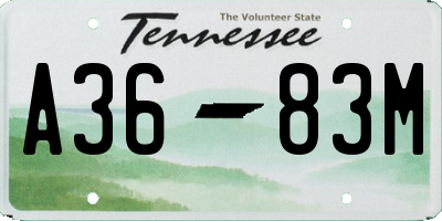 TN license plate A3683M