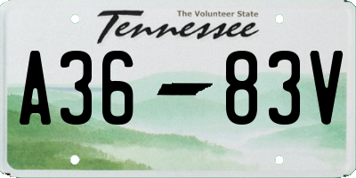 TN license plate A3683V