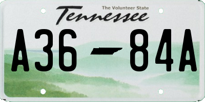 TN license plate A3684A