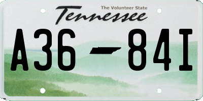 TN license plate A3684I