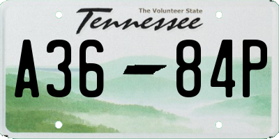 TN license plate A3684P