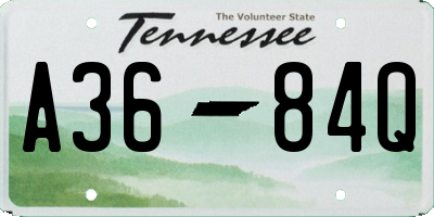 TN license plate A3684Q