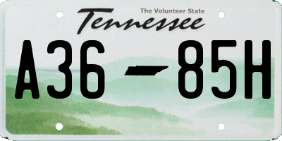 TN license plate A3685H
