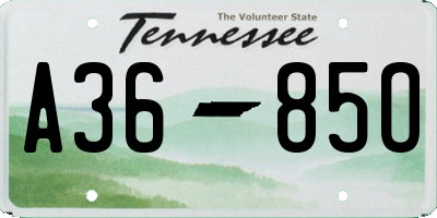 TN license plate A3685O