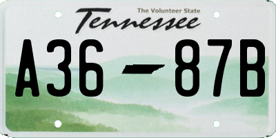 TN license plate A3687B