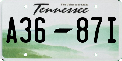 TN license plate A3687I