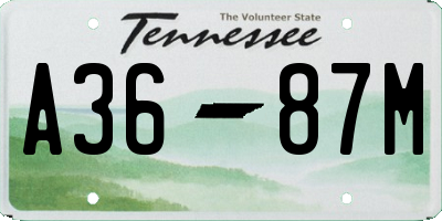 TN license plate A3687M