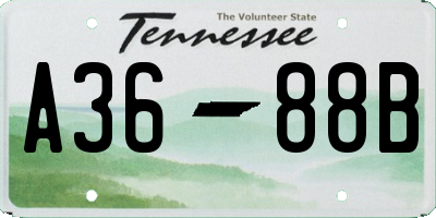 TN license plate A3688B