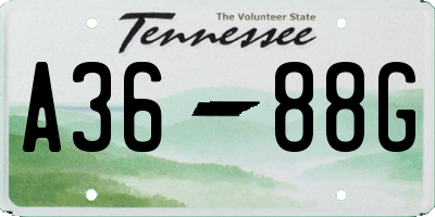 TN license plate A3688G