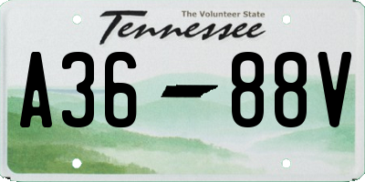 TN license plate A3688V