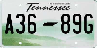 TN license plate A3689G