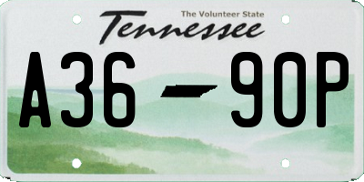 TN license plate A3690P