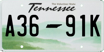 TN license plate A3691K