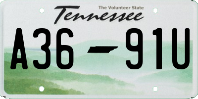 TN license plate A3691U