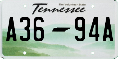 TN license plate A3694A