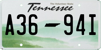 TN license plate A3694I