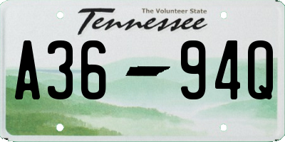 TN license plate A3694Q