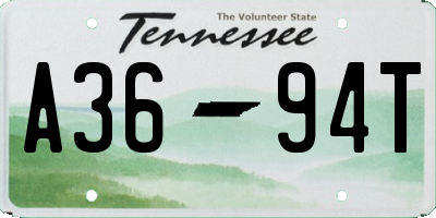 TN license plate A3694T