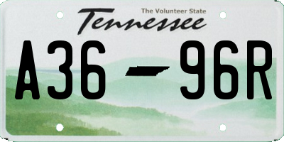 TN license plate A3696R